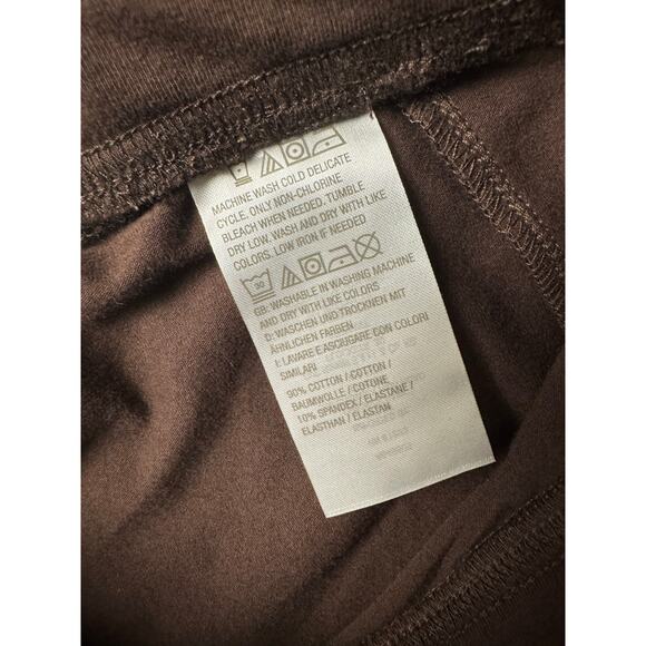 QVC Denim&Co Petite Yoga Stretch Lightly Boot Pant w/Pockets Brown NWOT Size XSP - Picture 7 of 8